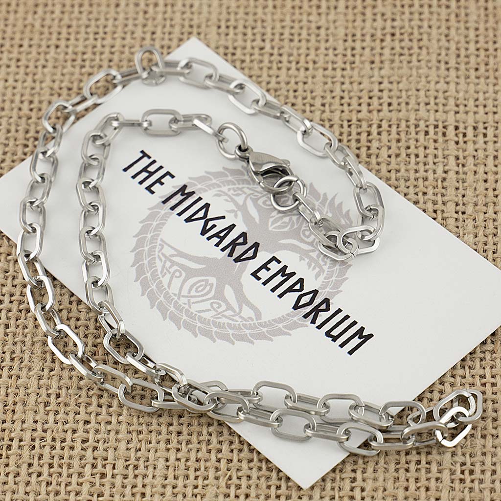 Stainless Steel Paperclip Cable Chain Necklace - The Midgard Emporium