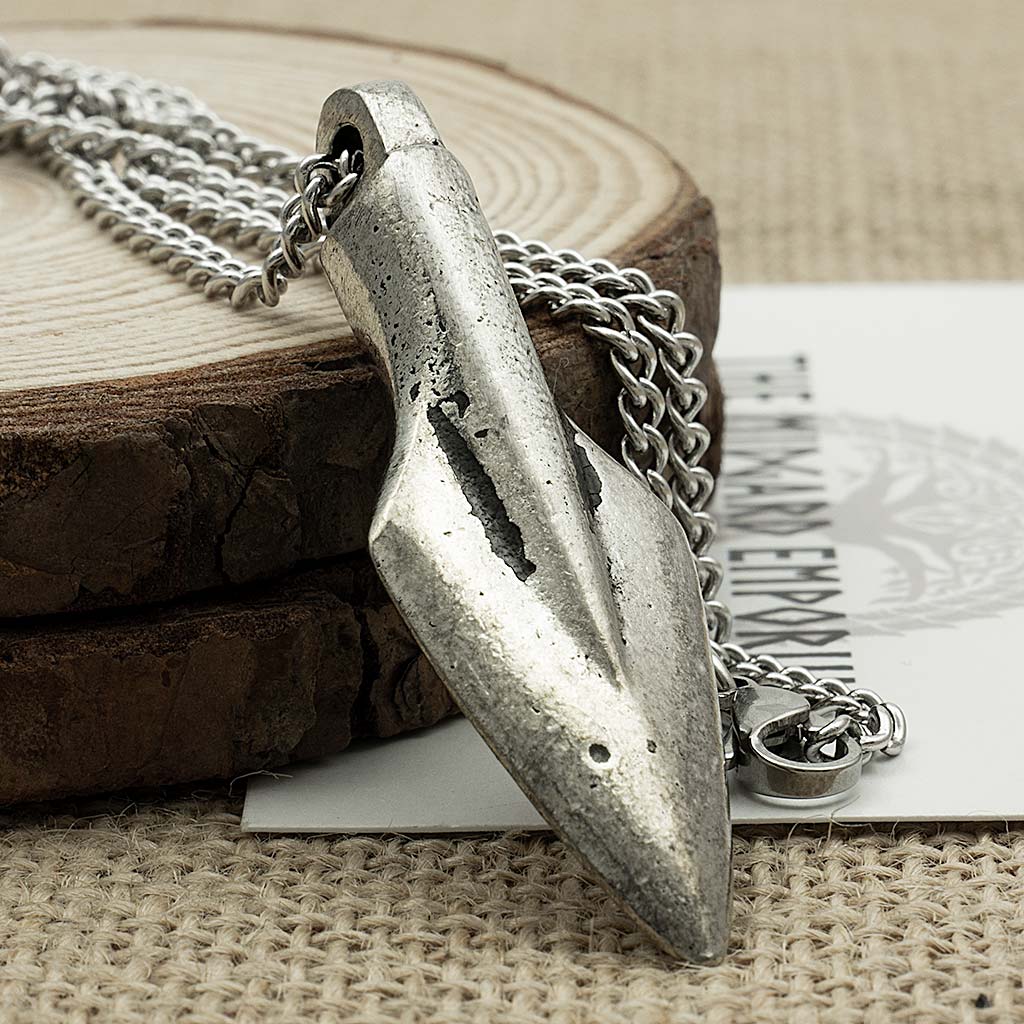 Pewter Viking Spear Necklace