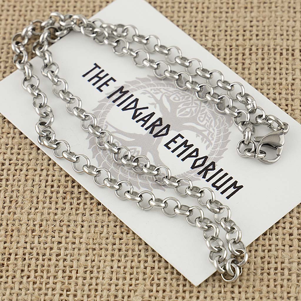 Stainless Steel Rolo Chain Necklace