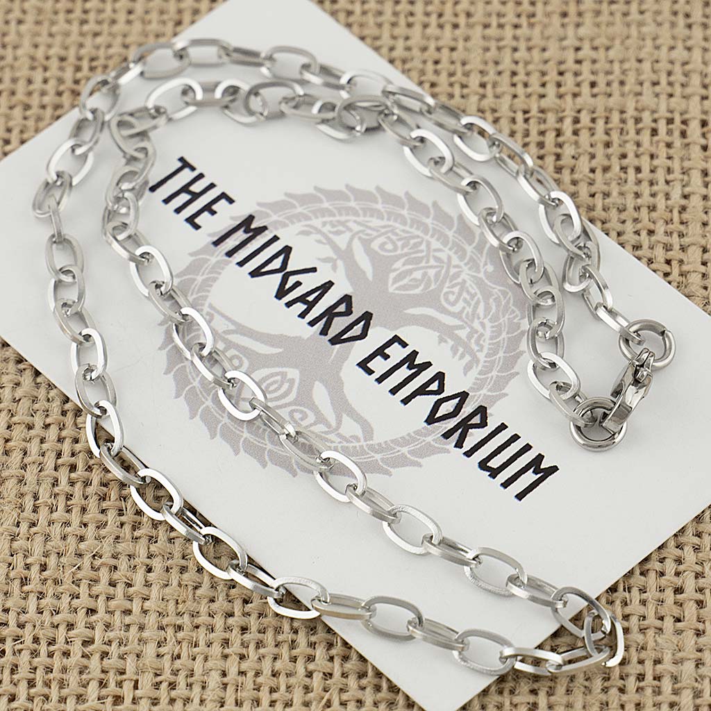 Stainless Steel Paperclip Cable Chain Necklace - The Midgard Emporium