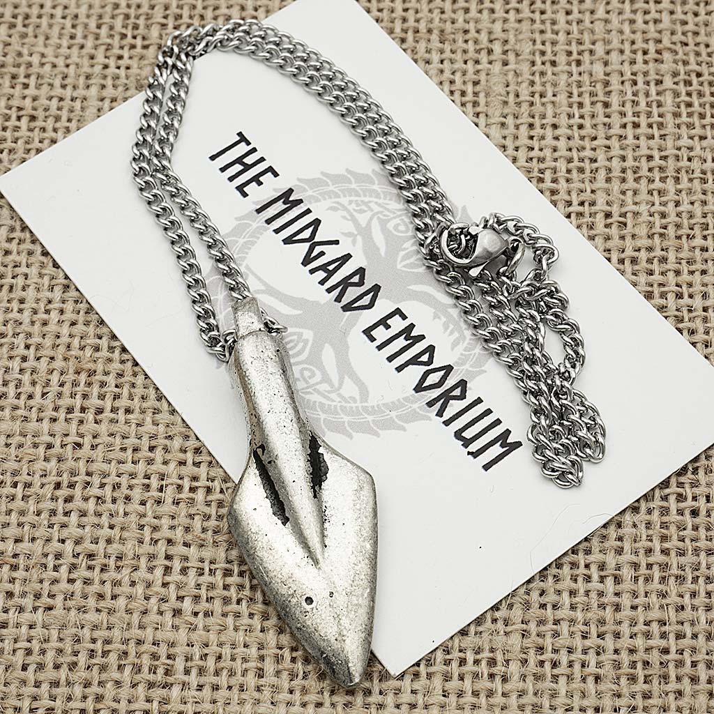 Pewter Viking Spear Necklace