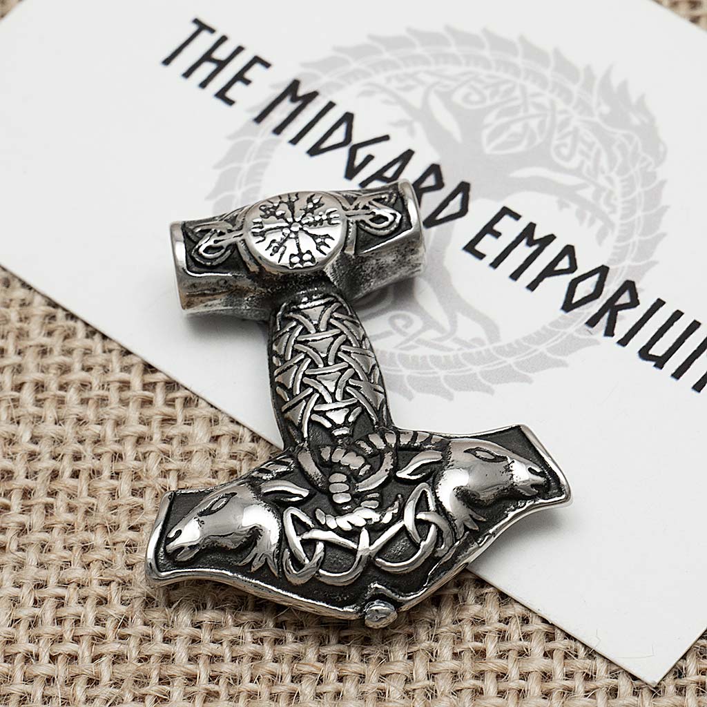 Thor's Hammer Necklace, Viking Raven Head Necklace, Mjolnir Necklace, Thor  Hammer Pendant, Mjolnir Pendant, Viking Jewelry, Asatru - Etsy