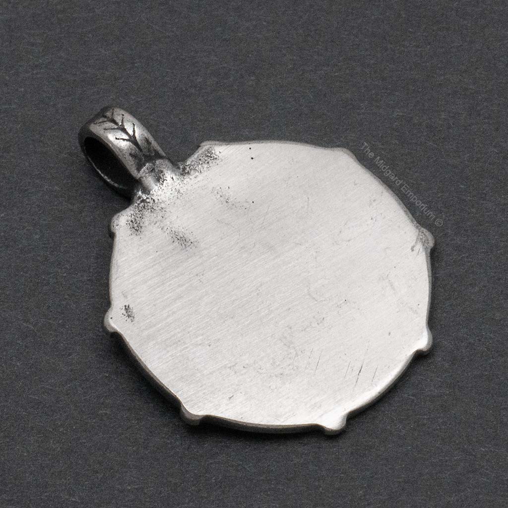 Stainless Steel Viking Aegishjalmr Shield Necklace