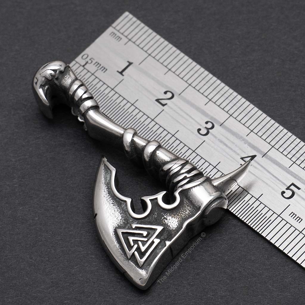 Stainless Steel Viking Axe Necklace