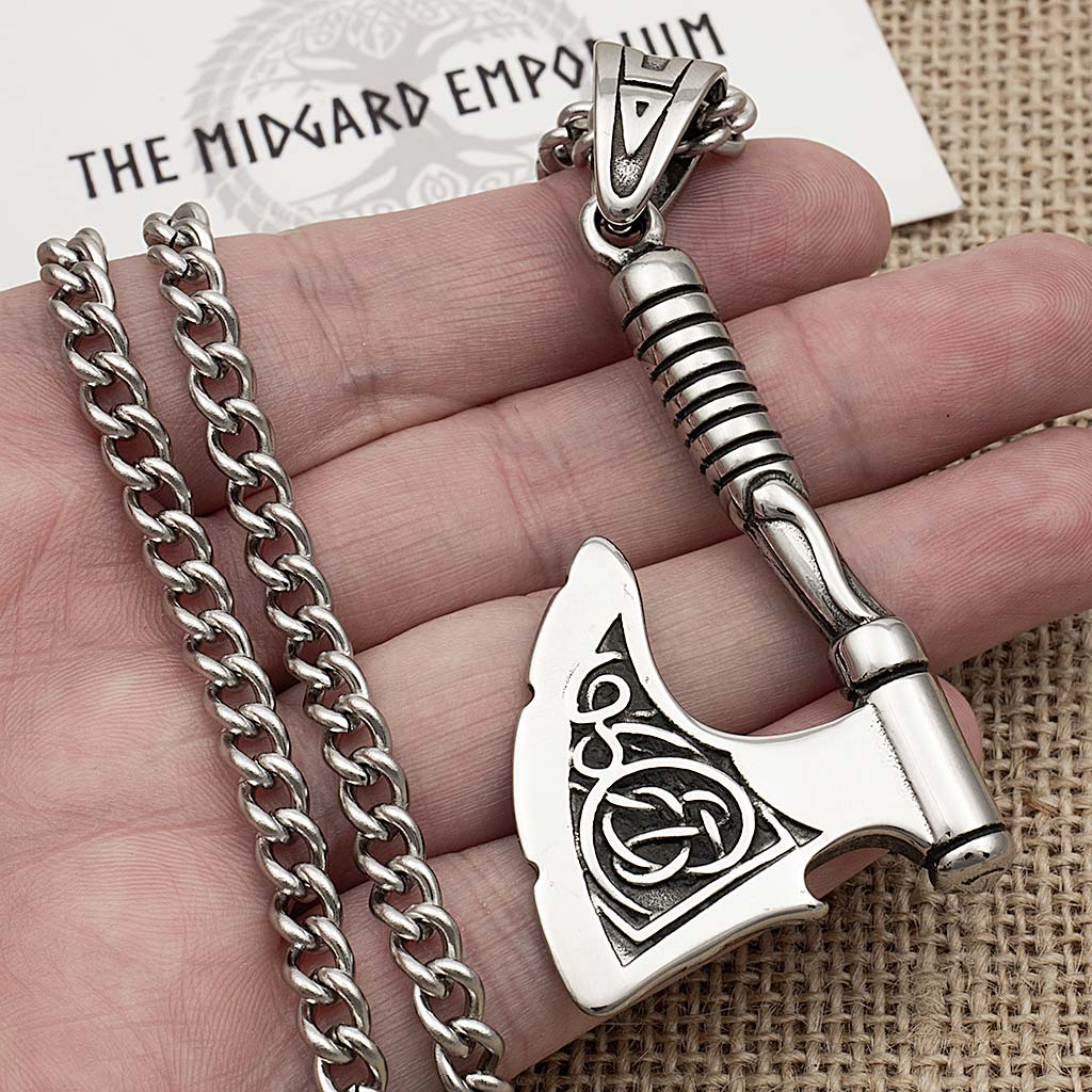 Stainless Steel Viking Axe Bottle Opener Necklace