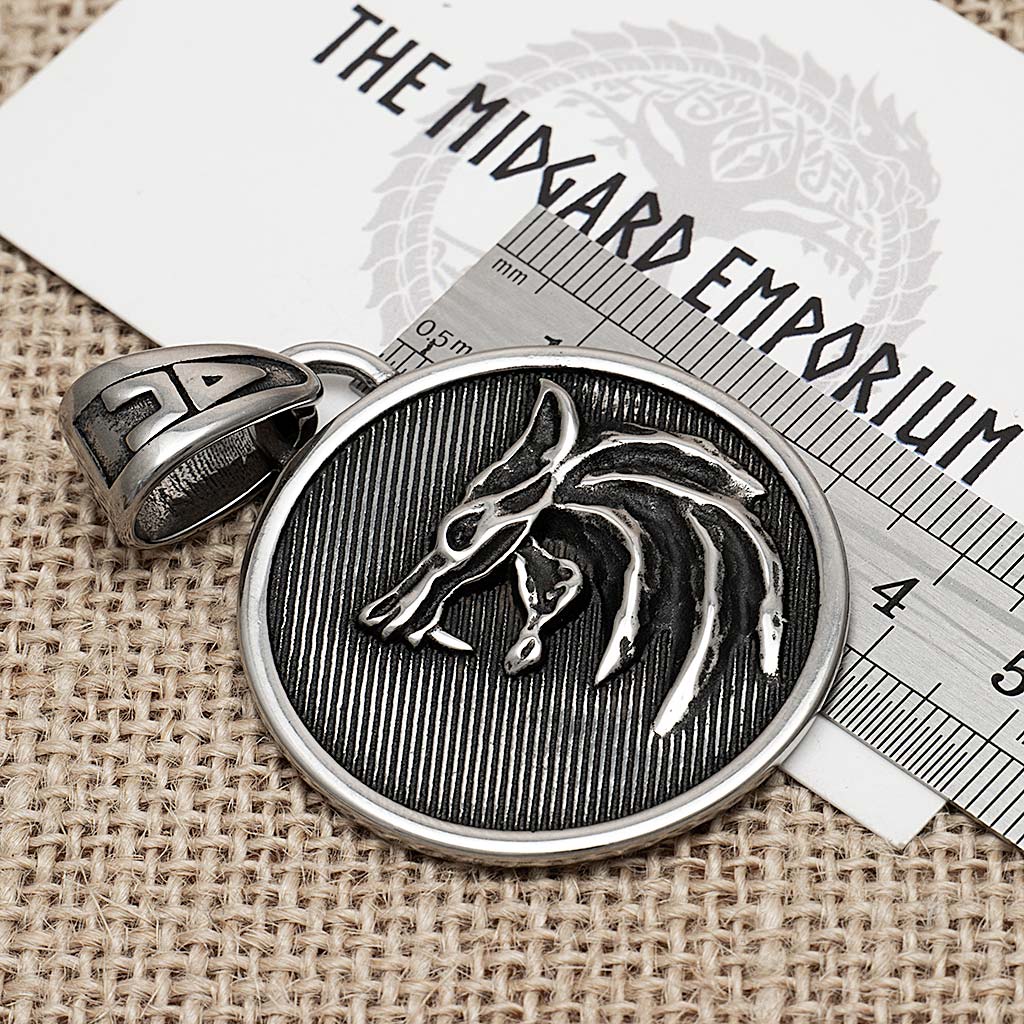 Stainless Steel Witcher Inspired Wolf Necklace