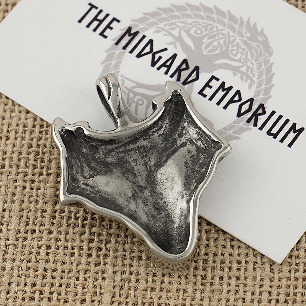 Stainless Steel Viking Fenrir Wolf Necklace
