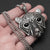 Stainless Steel Viking Bear Head Necklace