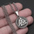 Stainless Steel Viking Valknut Necklace