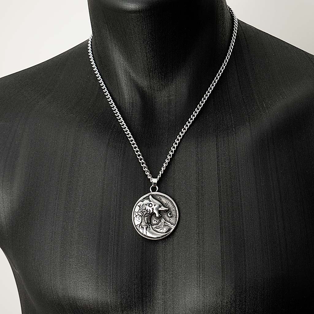 Stainless Steel Fenrir Necklace - The Midgard Emporium
