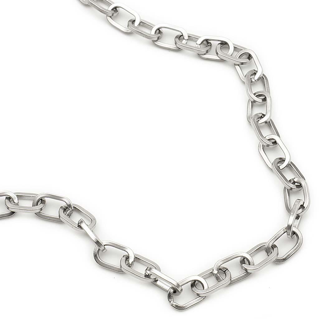 Stainless Steel Paperclip Cable Chain Necklace