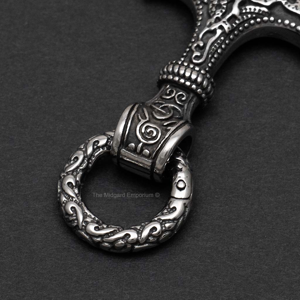 20mm Stainless Steel Textured Spring Gate Ring