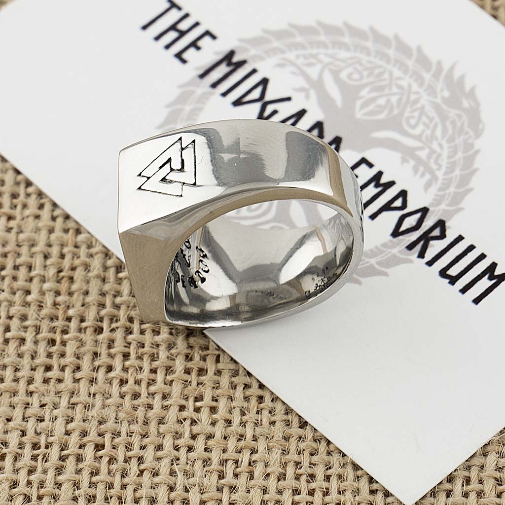 Stainless Steel Viking Vegvisir Ring